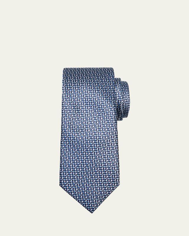 Mens Multicolor Silk Jacquard Tie Product Image