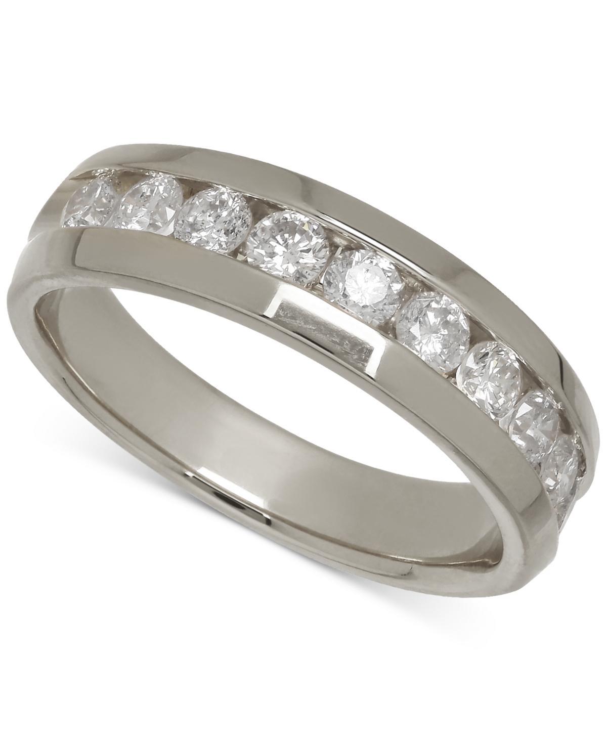 Mens Diamond Band (1 ct. t.w.) in 14k White Gold (Also in 14k Yellow Gold) Product Image