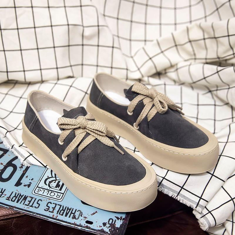 Two Tone Lace-Up Boat Shoes Product Image