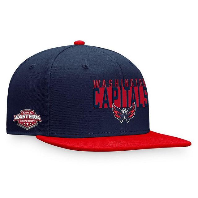 Mens Fanatics Branded /Red Washington Capitals Fundamental Colorblocked Snapback Hat, Blue Product Image