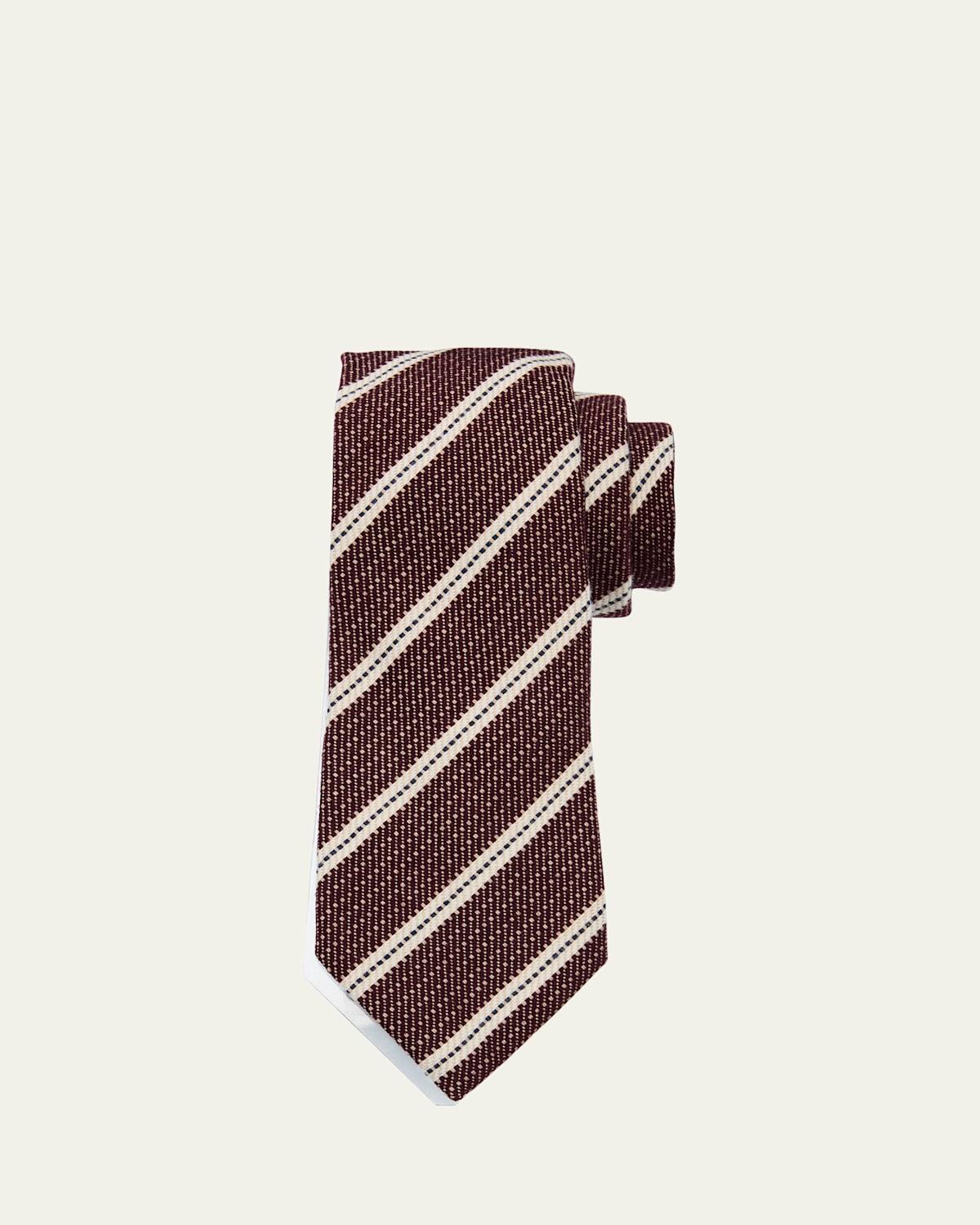 Mens Wool Jacquard Stripe Tie Product Image