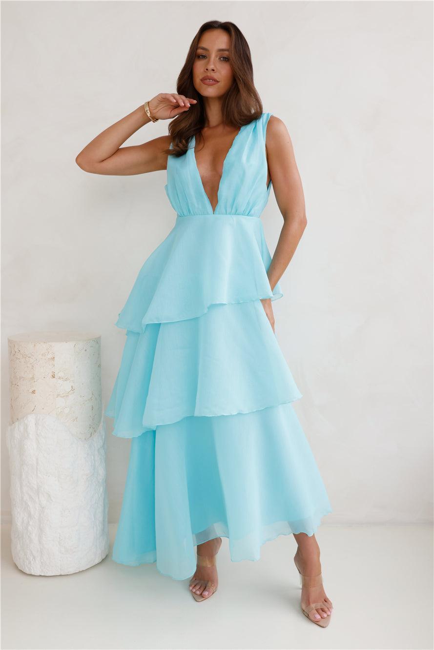 Fashion Zone Maxi Dress Aqua Product Image