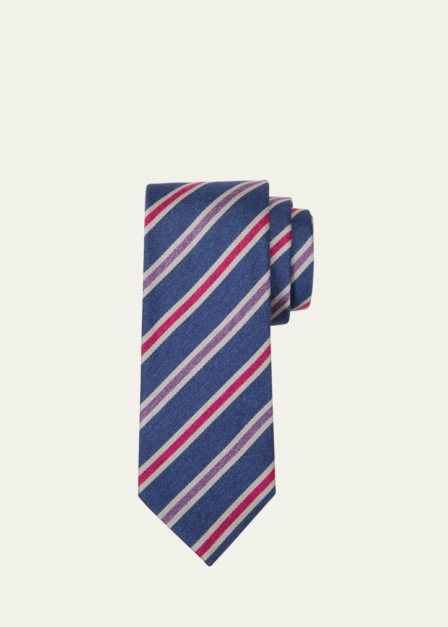 Mens Schappe Silk Stripe Tie Product Image