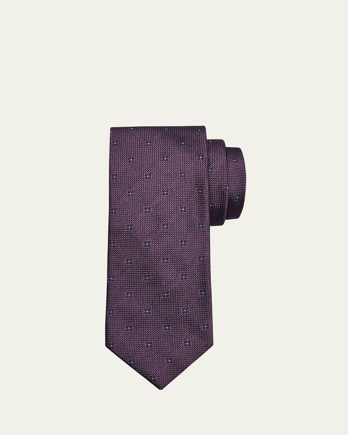 Mens Mini Floral Silk Tie Product Image