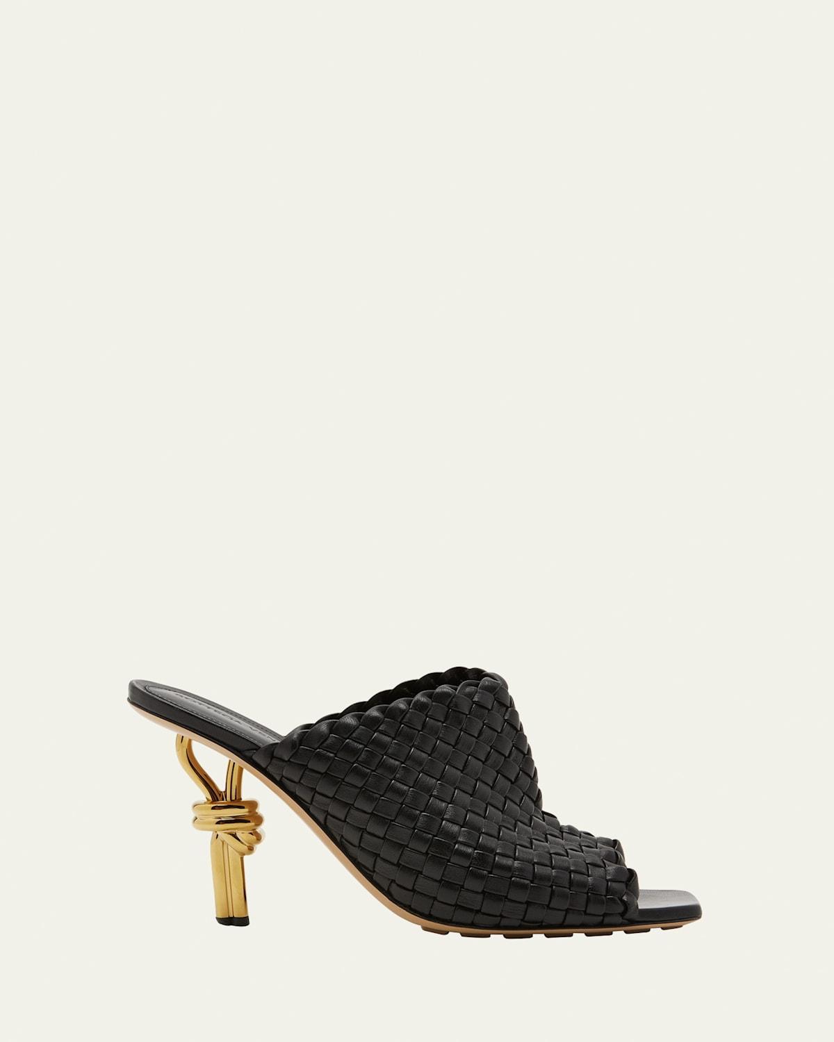 Bottega Veneta Knot Heel Intrecciato Slide Sandal Product Image