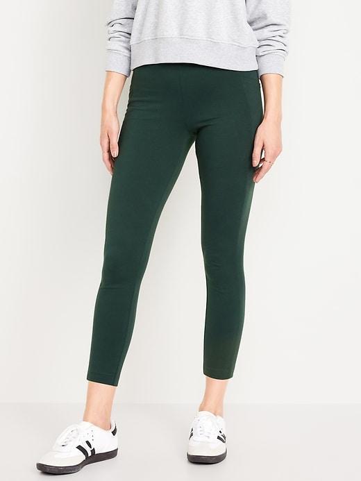 High-Waisted Side Pocket 7/8 Leggings Product Image