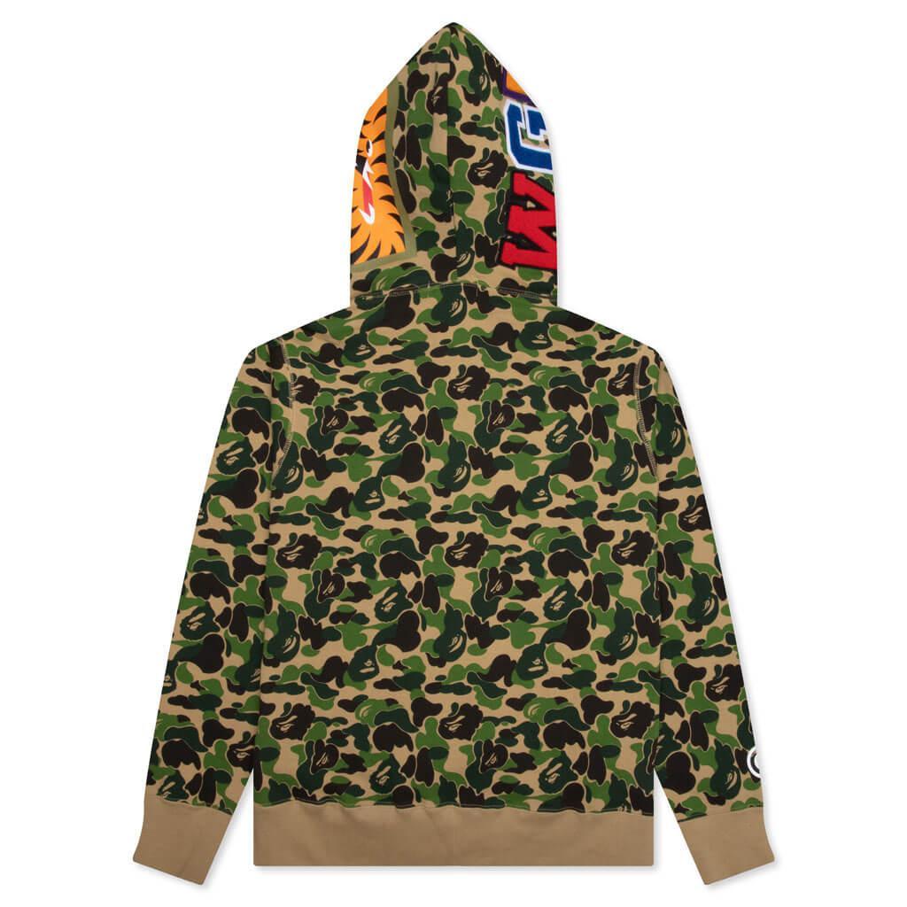 Abc Camo Shark Full Zip Hoodie - Green Male Product Image