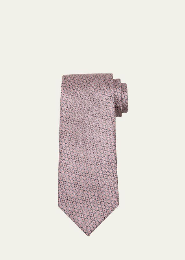 Mens Silk Micro-Geometric Tie Product Image