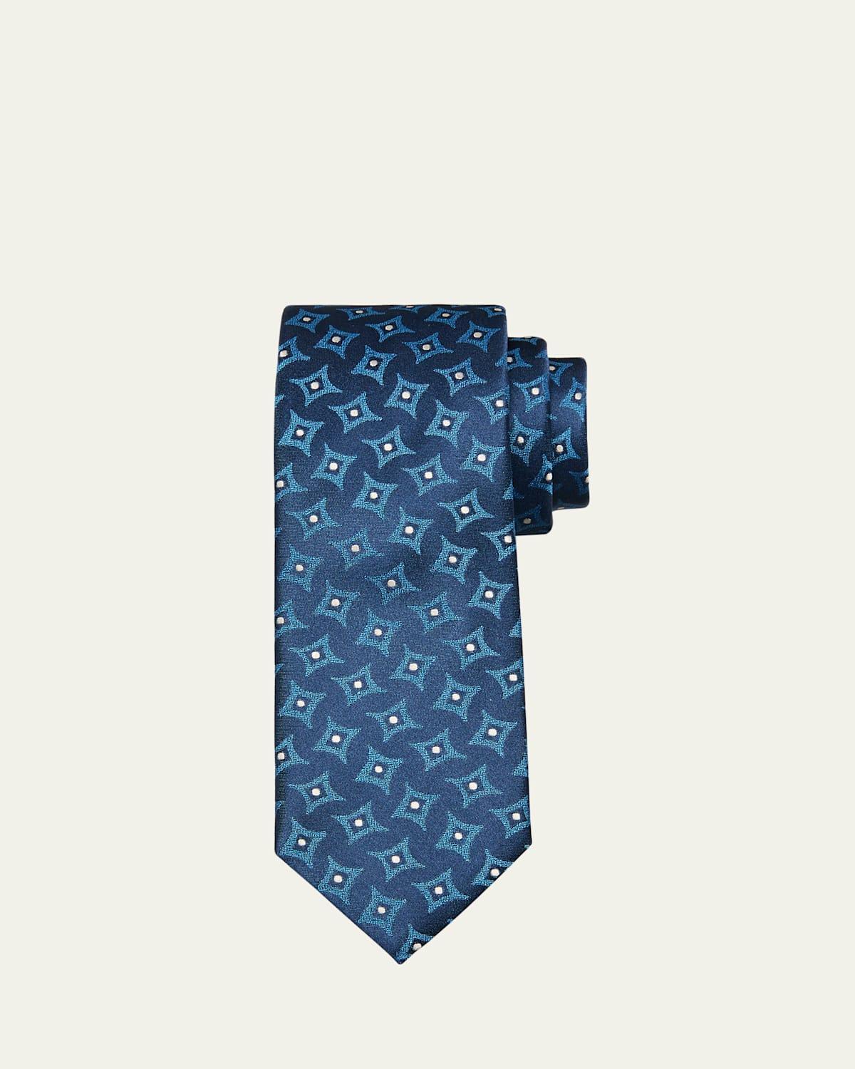 Mens Diamonds Silk Tie Product Image