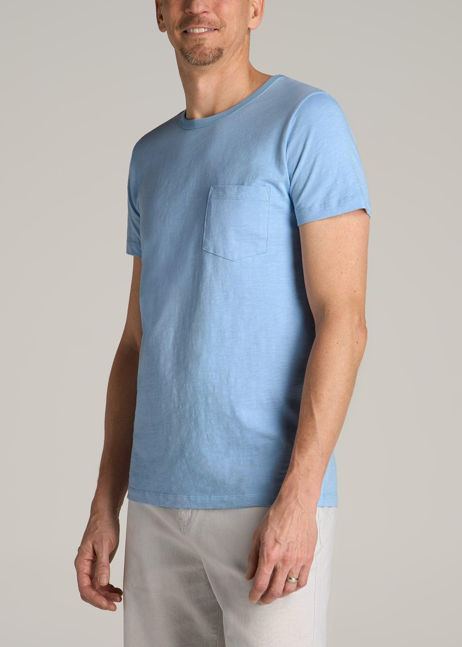 Sunwashed Slub Pocket T-Shirt For Tall Men in Mint Product Image