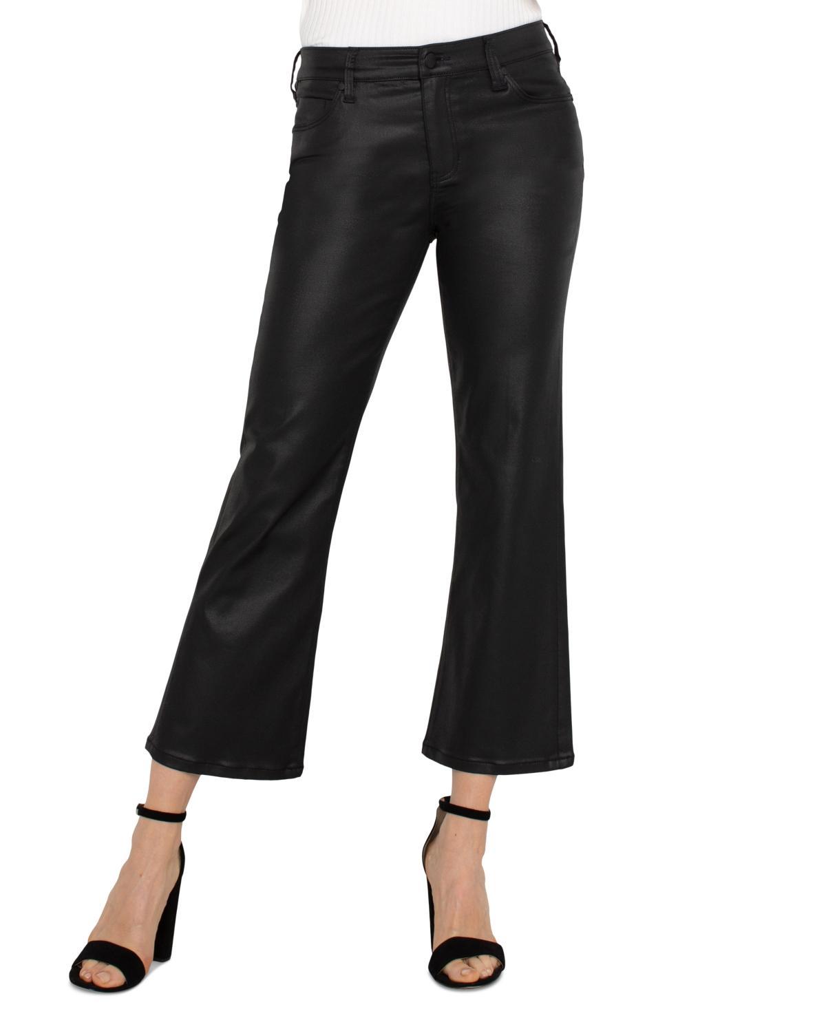 Liverpool Los Angeles Womens Hanna Crop-Flare-Leg Coated Jeans Product Image