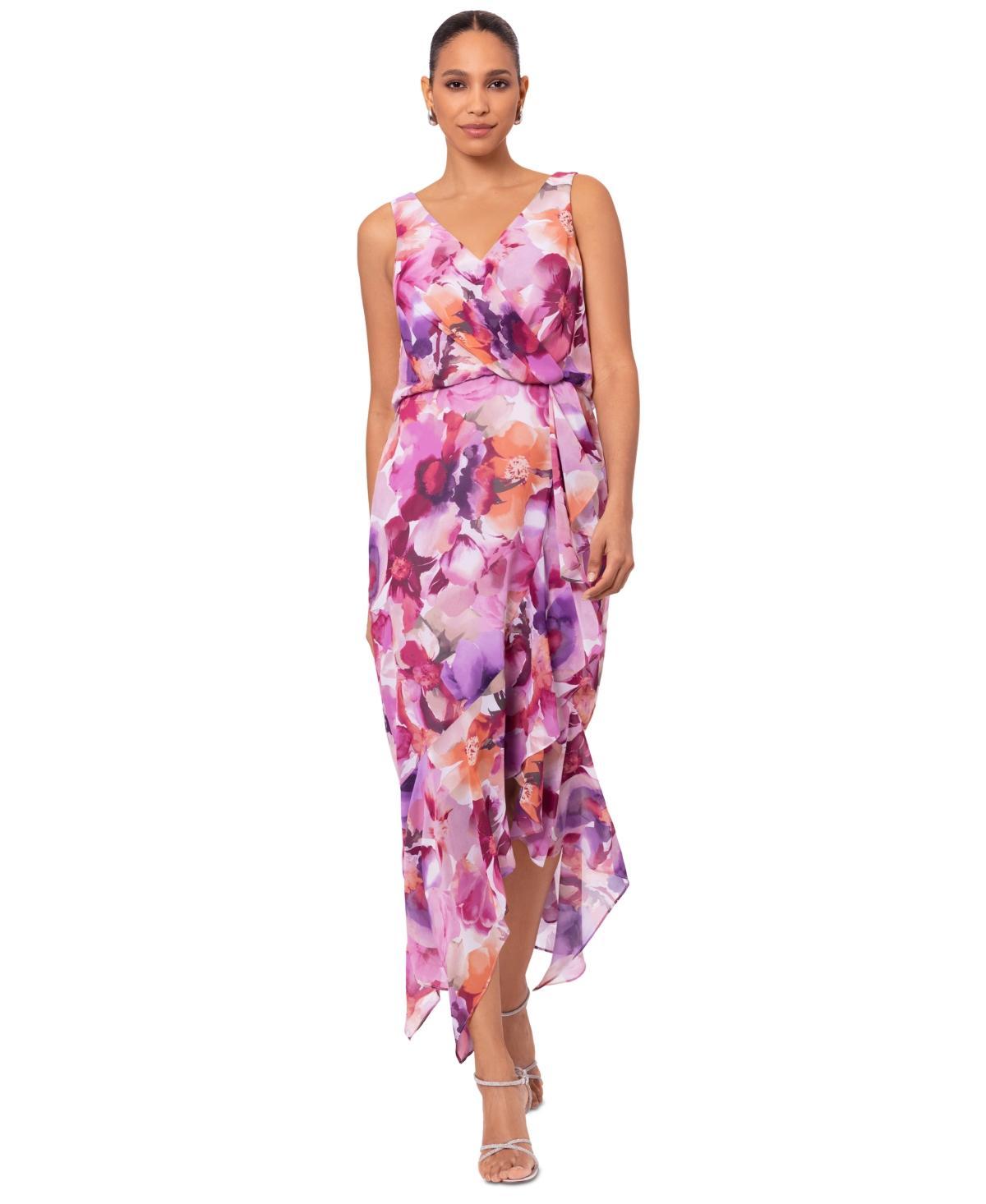 Xscape Womens Floral-Print Midi Dress product image