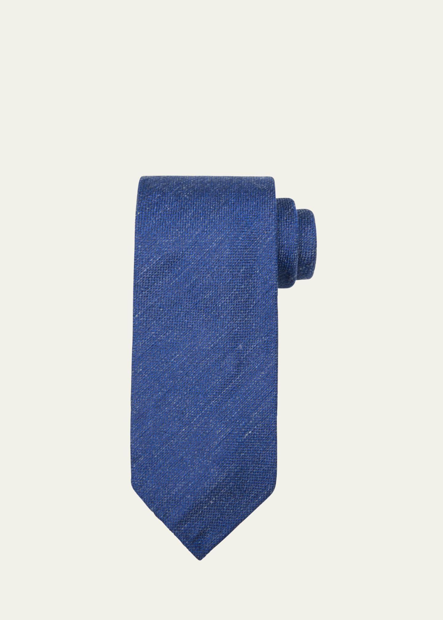 Mens Multi-Stripe Silk Jacquard Tie Product Image