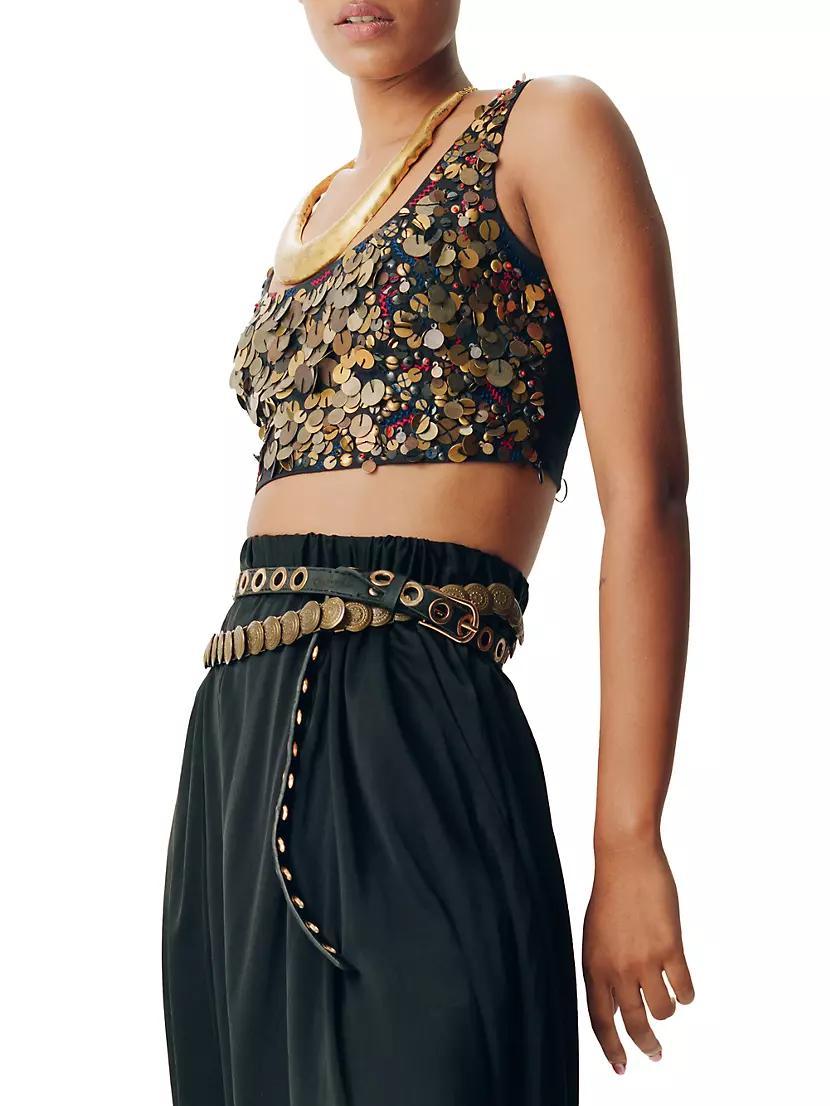 Sequined Crop Top Product Image