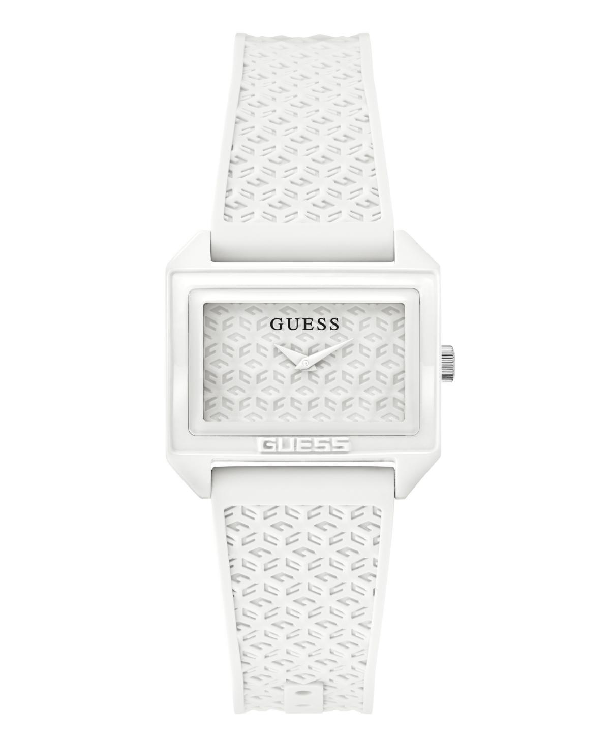 Guess Womens Analog White Silicone Watch 32mm - White Product Image