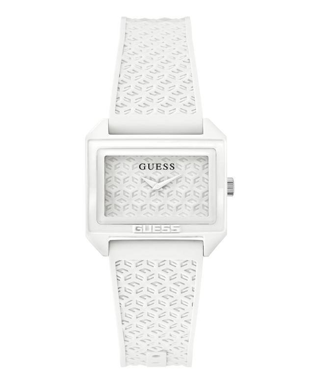 Guess Womens Analog White Silicone Watch 32mm - White Product Image