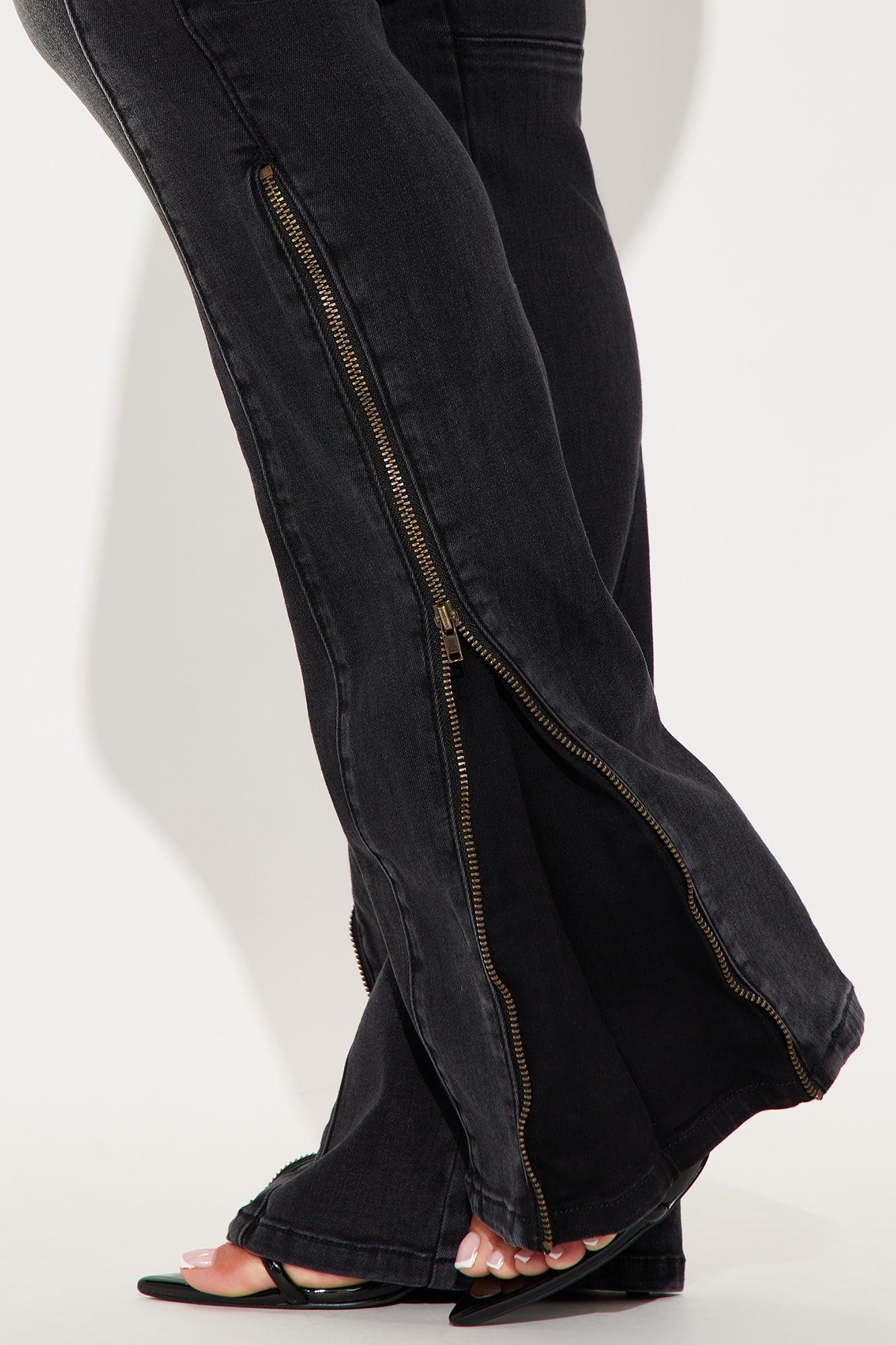 Certified Ten Crossover Moto Bootcut Jeans - Black Wash Product Image