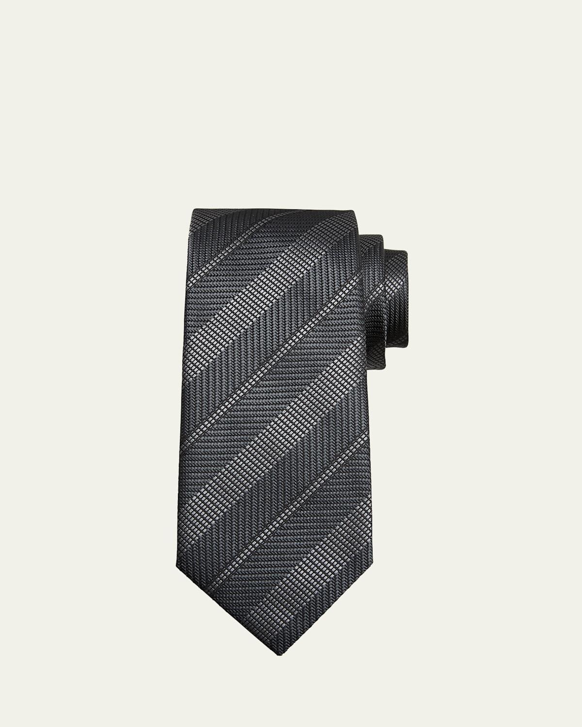 Mens Silk Jacquard Stripe Tie Product Image