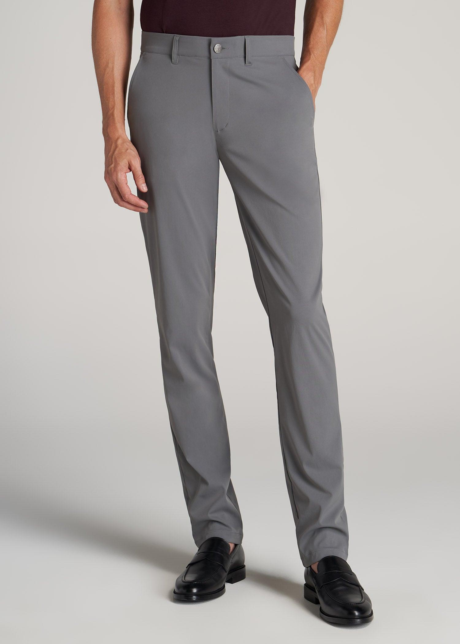 TAPERED FIT Traveler Chino Pants for Tall Men in Charcoal Product Image