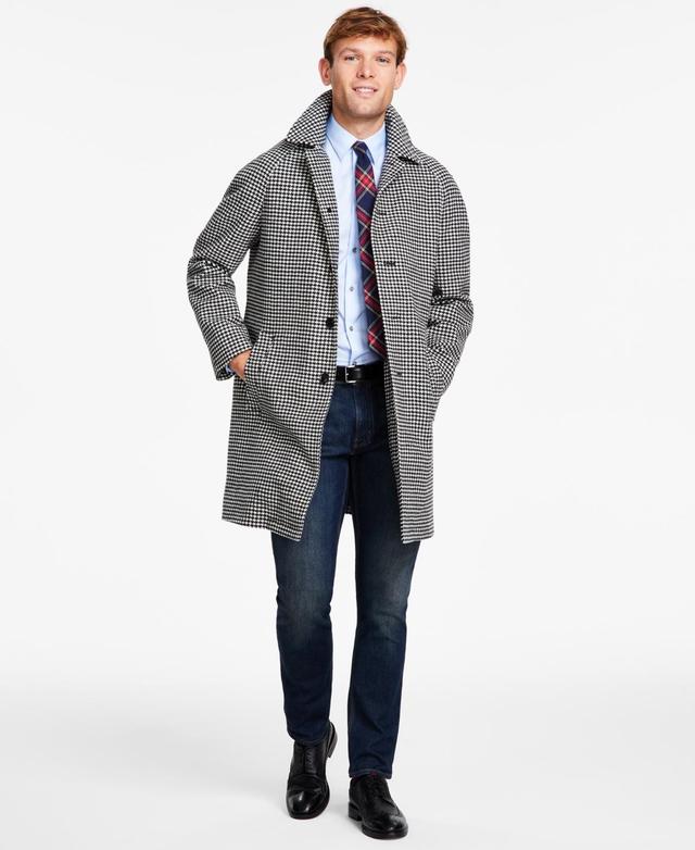 Tommy Hilfiger Mens Modern-Fit Stretch Water-Resistant Houndstooth Overcoat Product Image