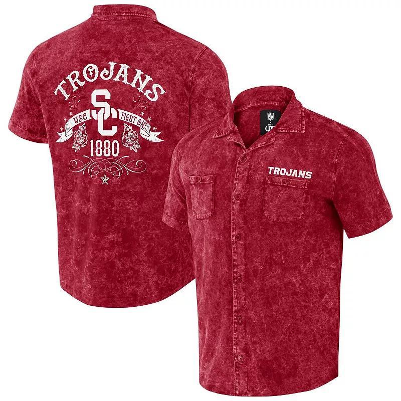 Mens Darius Rucker Collection by Fanatics Cardinal USC Trojans Team Color Button-Up Shirt Product Image