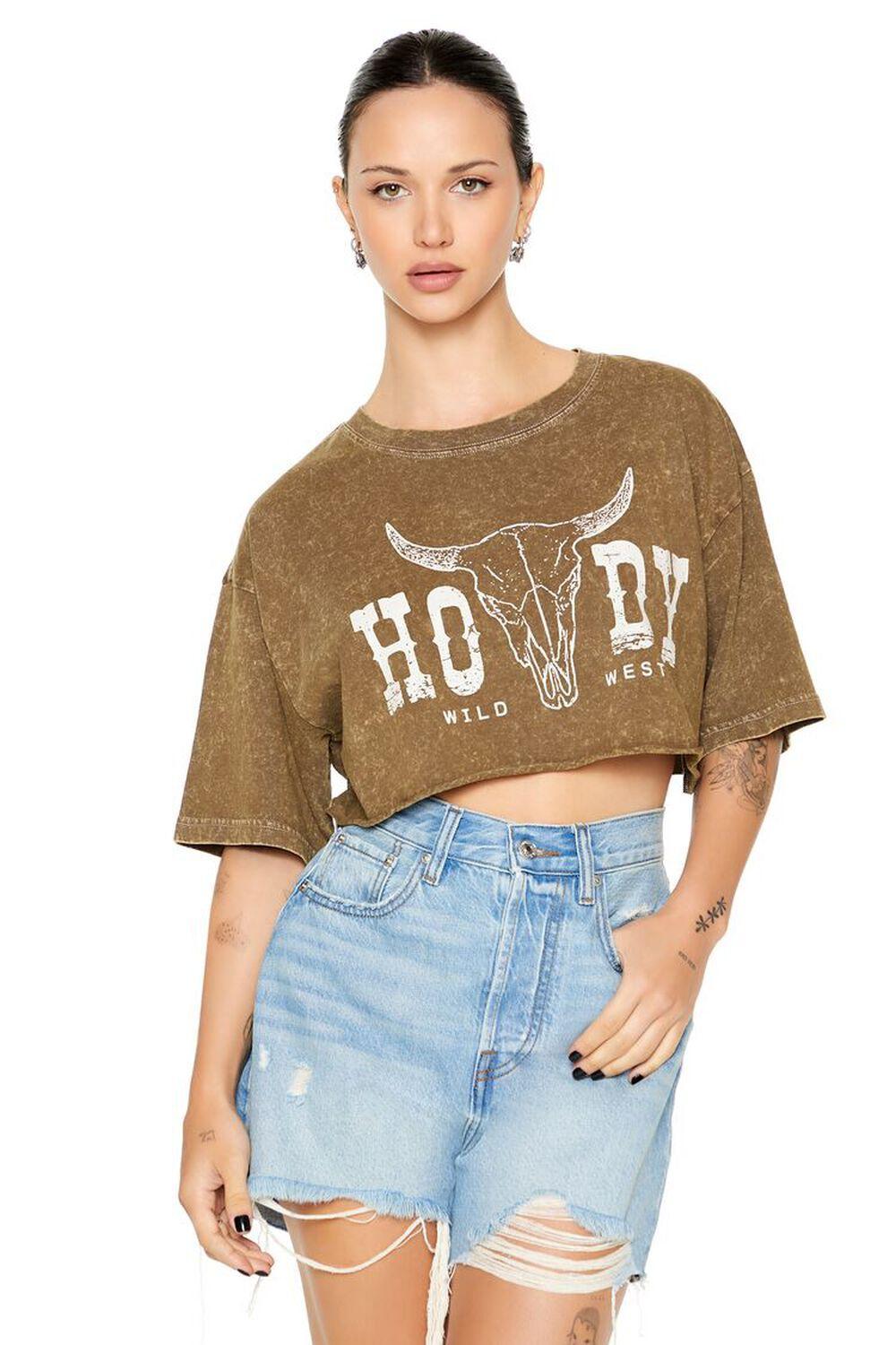 Howdy Graphic Cropped Tee | Forever 21 Product Image