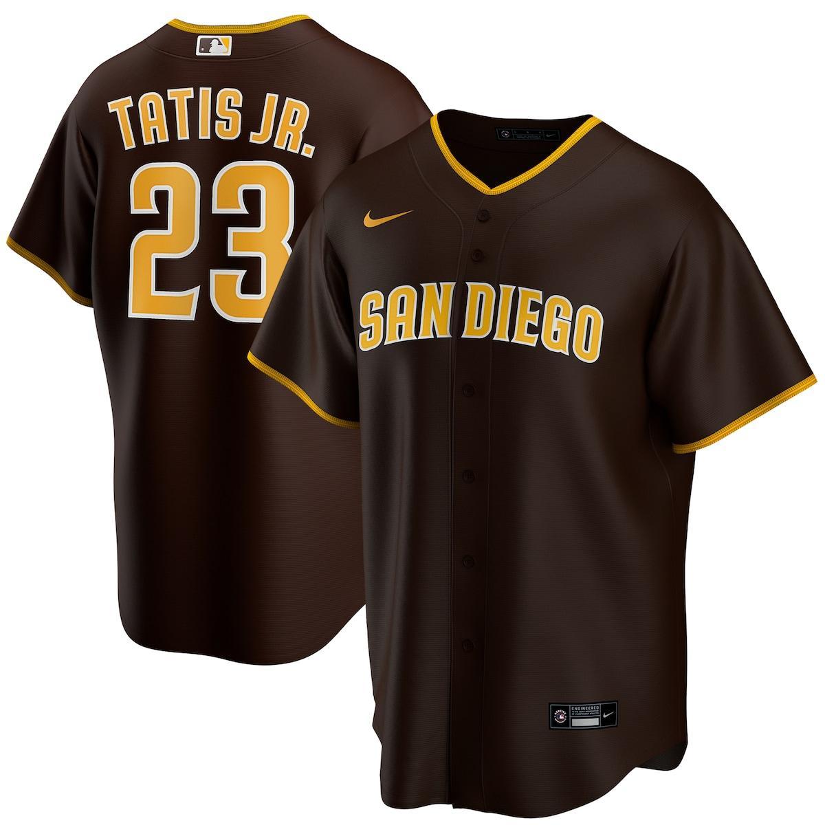 Nike Mens Fernando Tatis Jr. Nike Padres Alternate Replica Player Jersey - Mens Brown Product Image