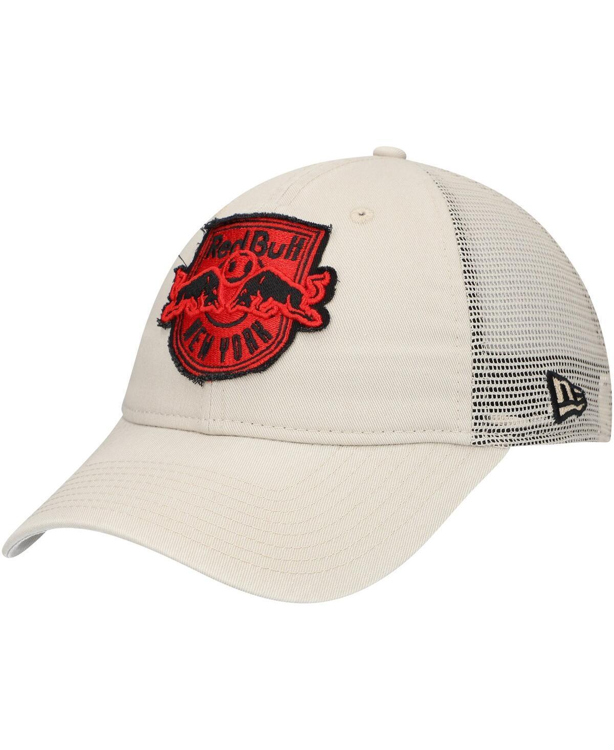 Mens New Era Tan New York Red Bulls Game Day 9TWENTY Adjustable Trucker Hat Product Image