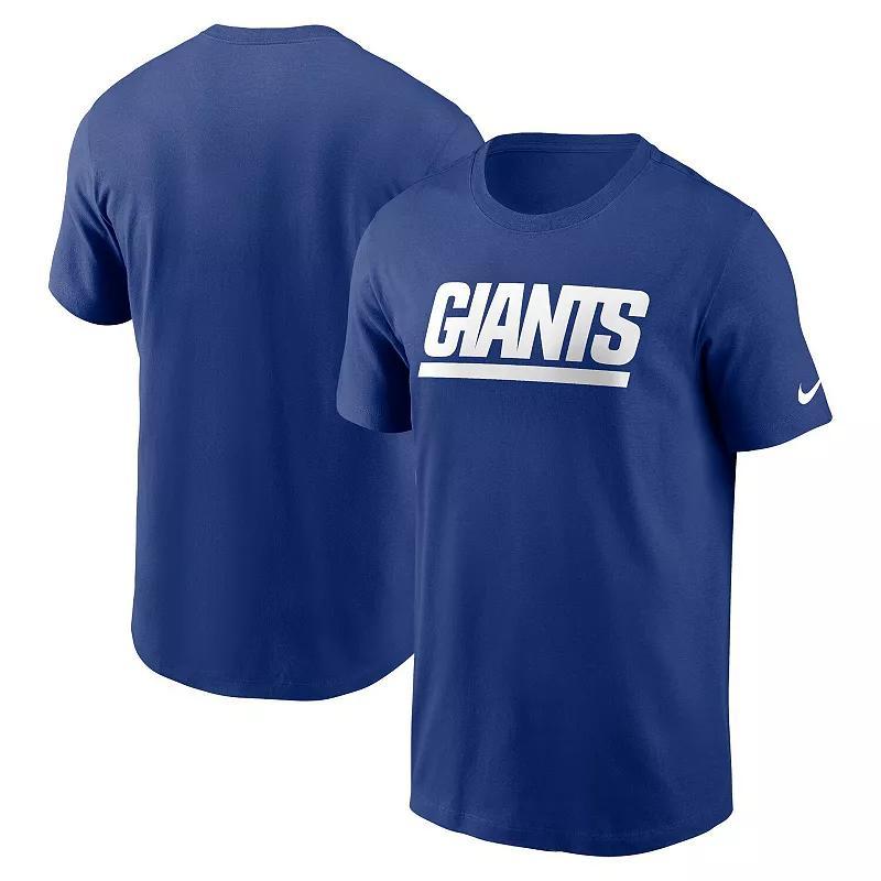 Nike Mens Royal New York Giants Primetime Wordmark Essential T-Shirt Product Image