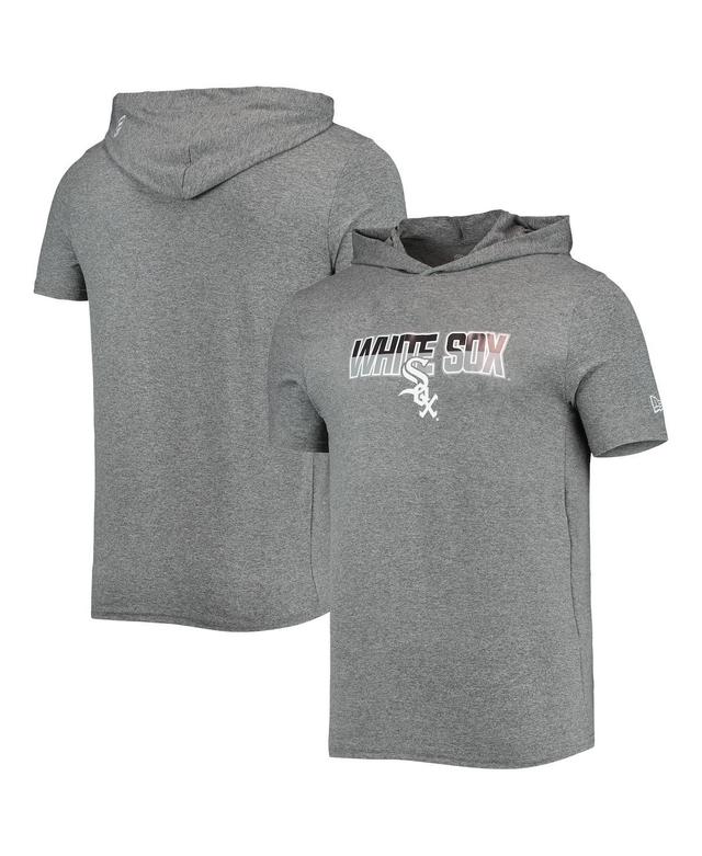 Mens New Era Heathered Gray Chicago White Sox Hoodie T-shirt Product Image