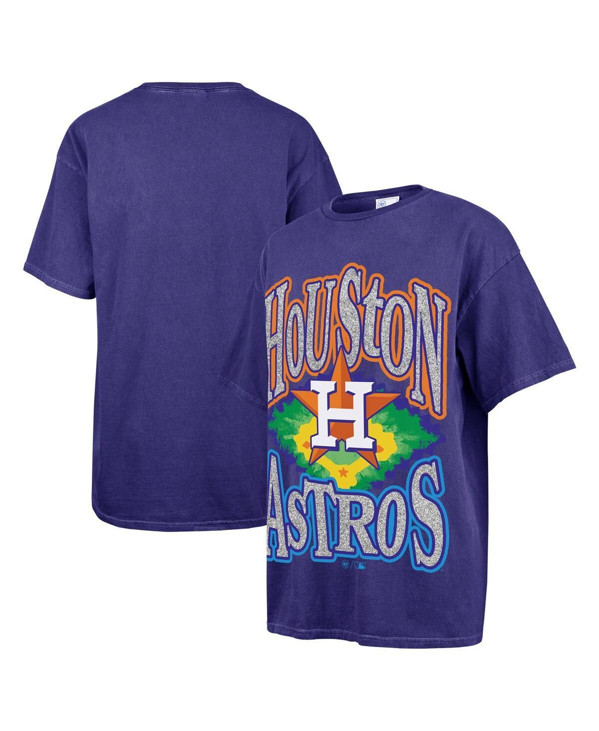 47 Brand Womens Navy Houston Astros Flashing Lights Boyfriend T-Shirt Product Image