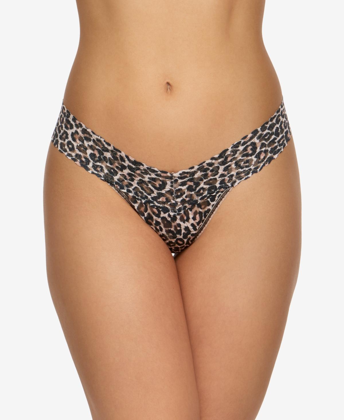 Hanky Panky Low Rise Signature Leopard Print Lace Thong Product Image