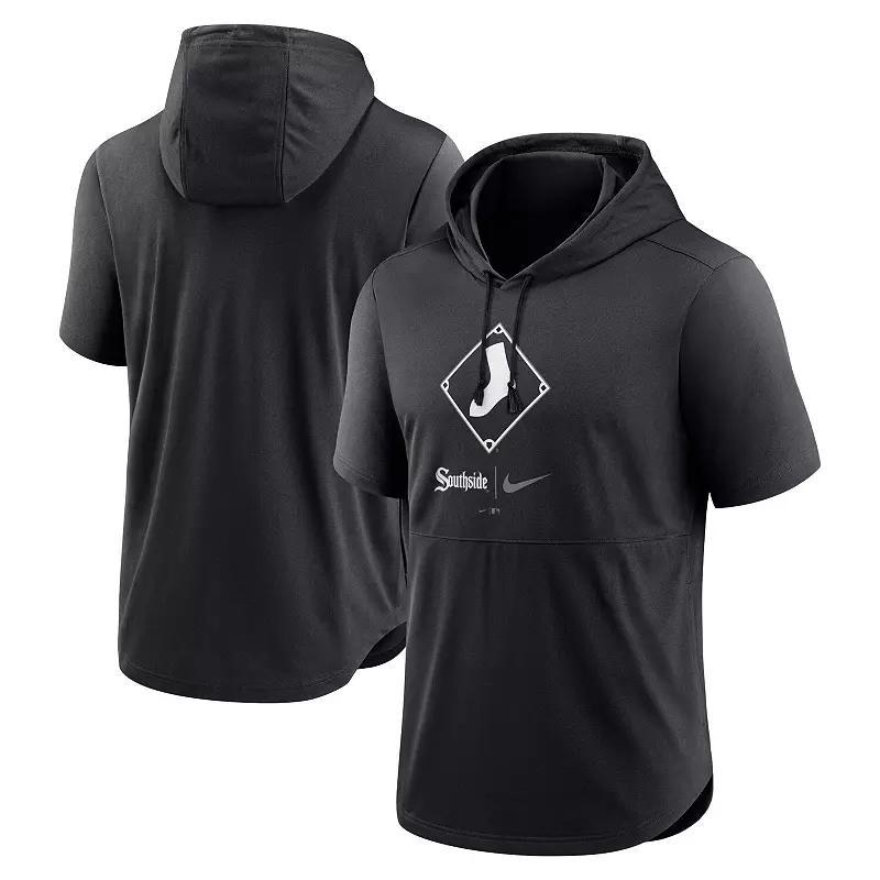 Mens Nike Black Chicago White Sox City Connect Performance Short Sleeve Pullover Hoodie Product Image