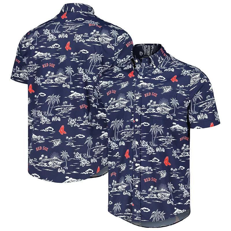 Mens Reyn Spooner Boston Red Sox Cooperstown Collection Kekai Button-Down Shirt Blue Product Image