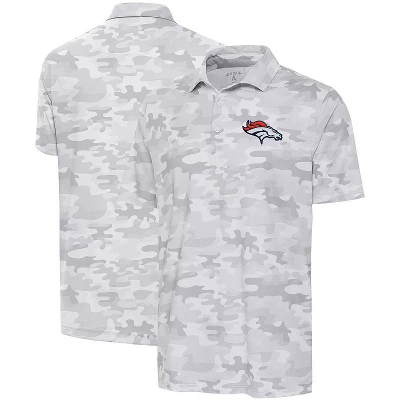 Mens Antigua White Philadelphia Eagles Anthracite Logo Collide Polo Product Image