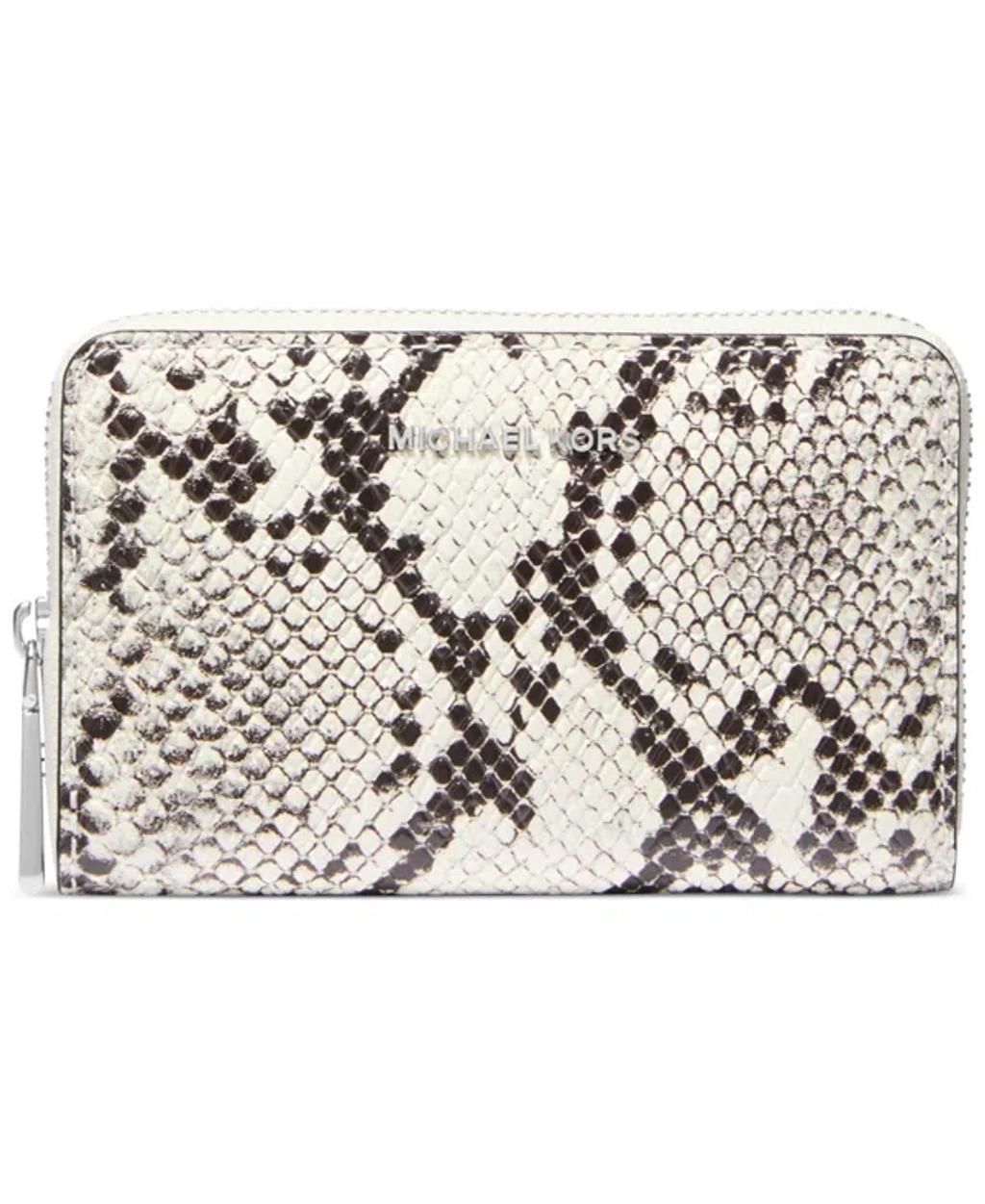 MICHAEL KORS Michael  Jet Set Small Zip Around Card Case In Natural Product Image