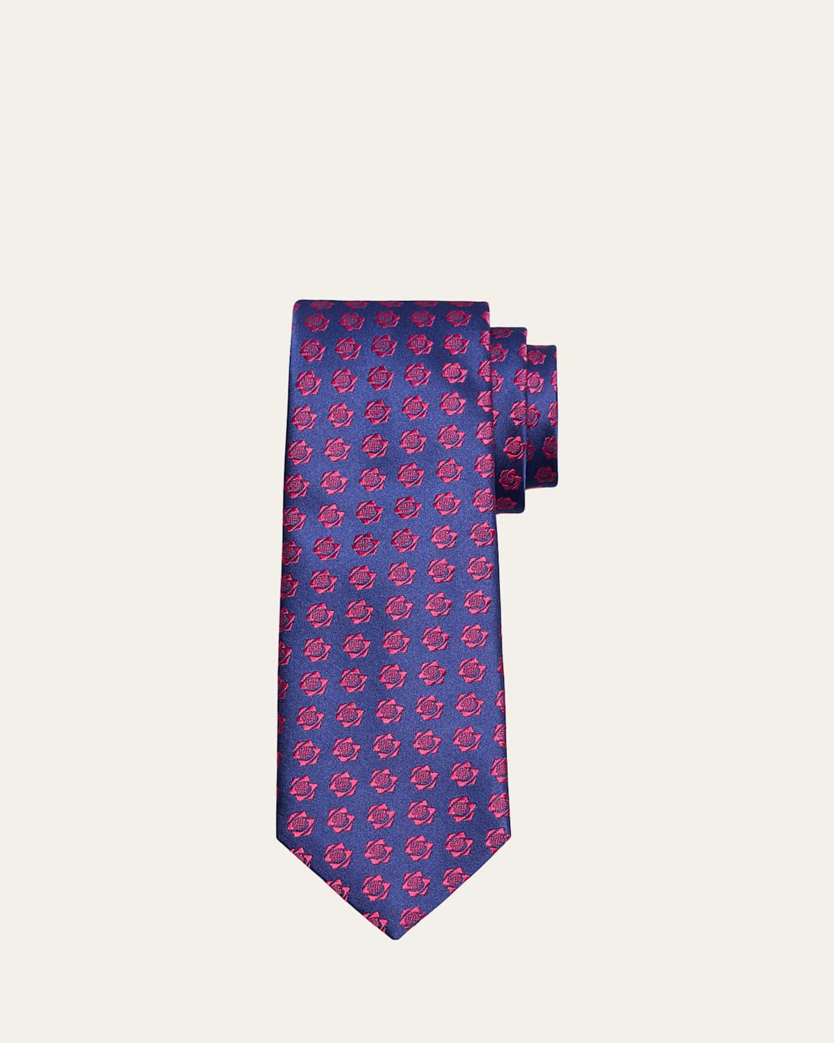 Mens Silk Floral Jacquard Tie Product Image