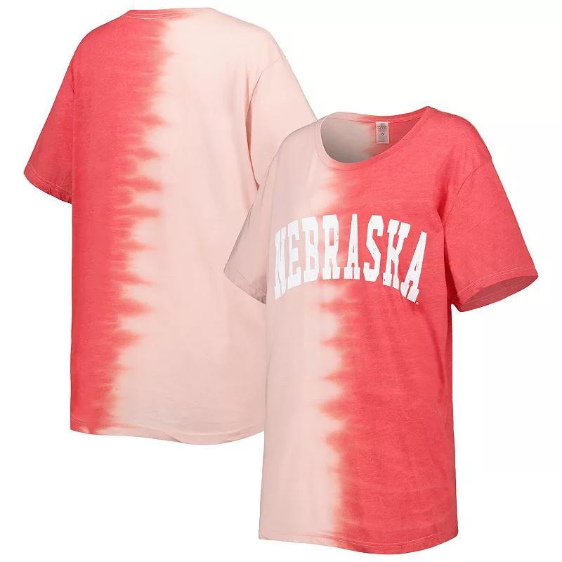 Womens Gameday Couture Scarlet Nebraska Huskers Find Your Groove Split-Dye T-Shirt Product Image