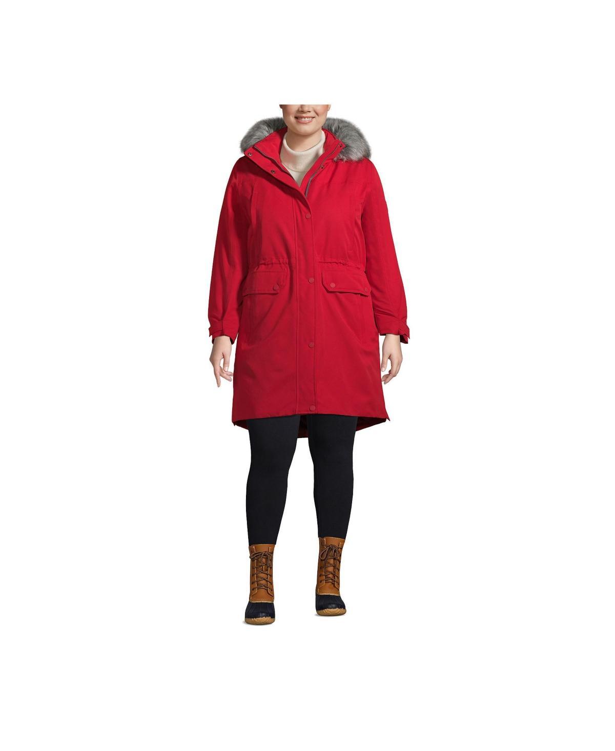 Plus Size Lands End Expedition Down Waterproof Winter Parka, Womens Fresh Green Product Image