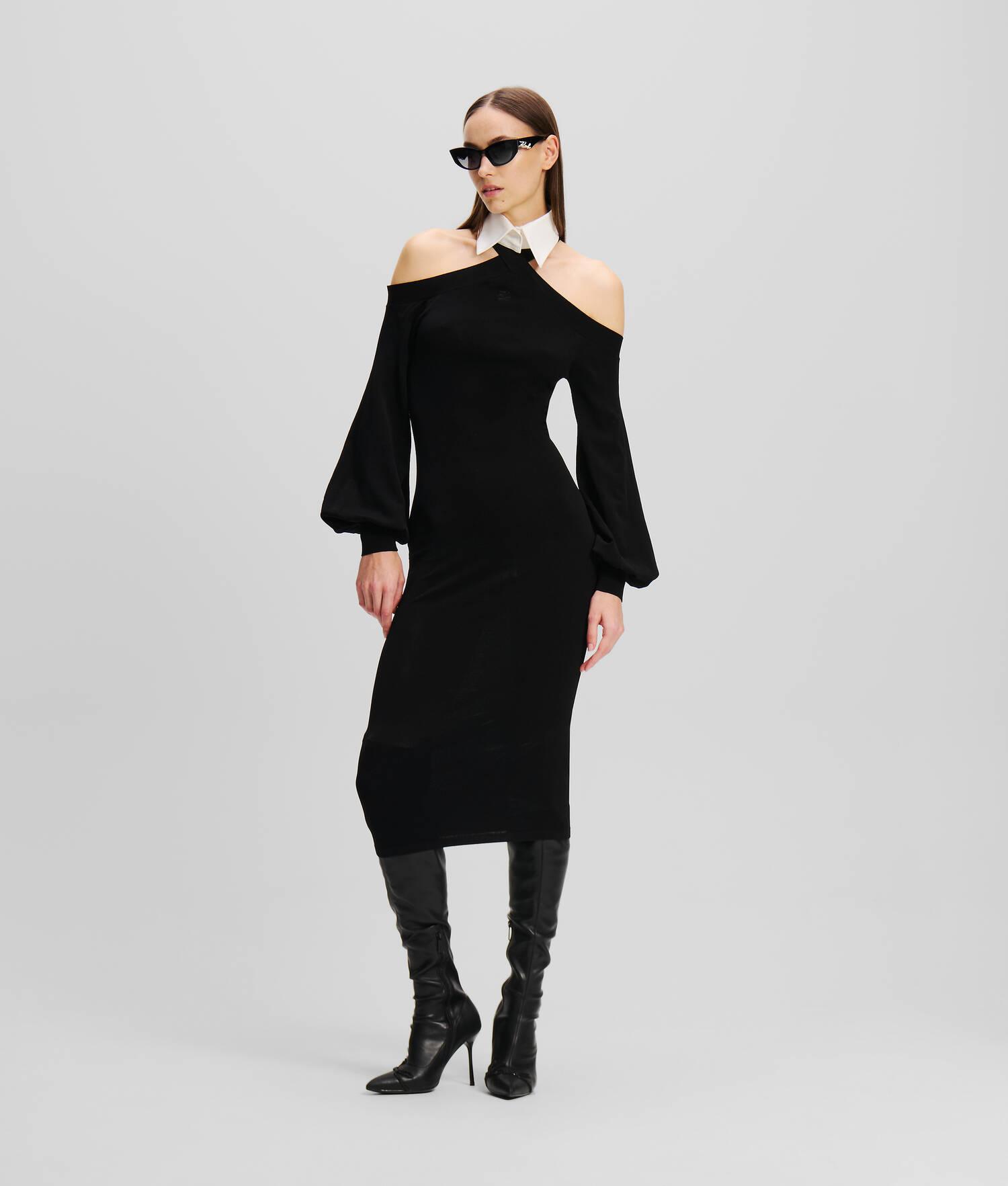 COLD-SHOULDER MIDI DRESS product image