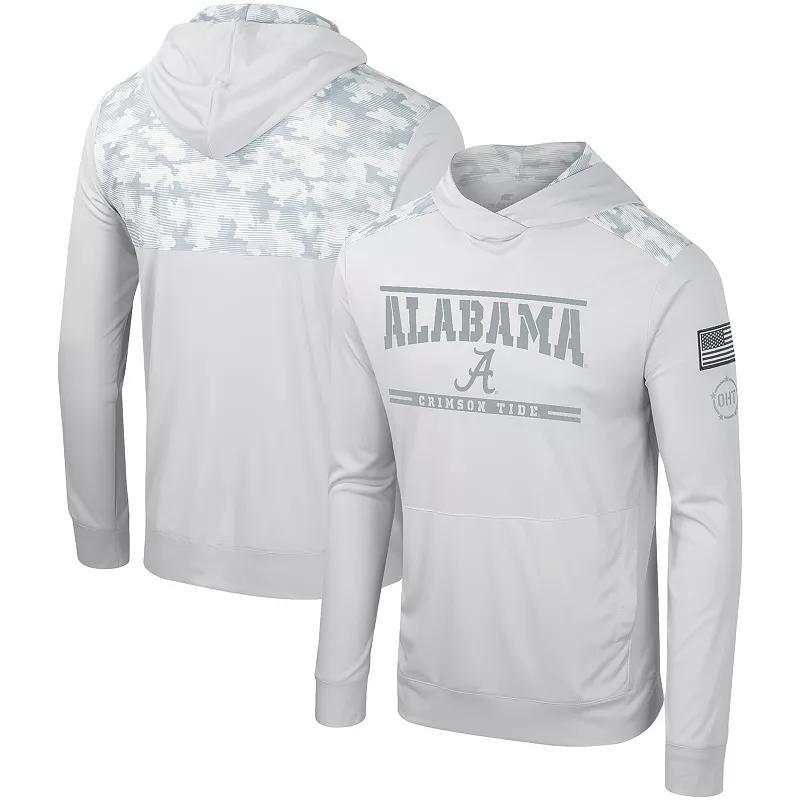 Mens Colosseum Gray Alabama Crimson Tide Oht Military-Inspired Appreciation Long Sleeve Hoodie T-shirt Product Image