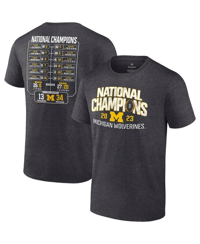 Mens Fanatics Navy Michigan Wolverines College Football Playoff 2023 National Champions Schedule T-shirt Product Image