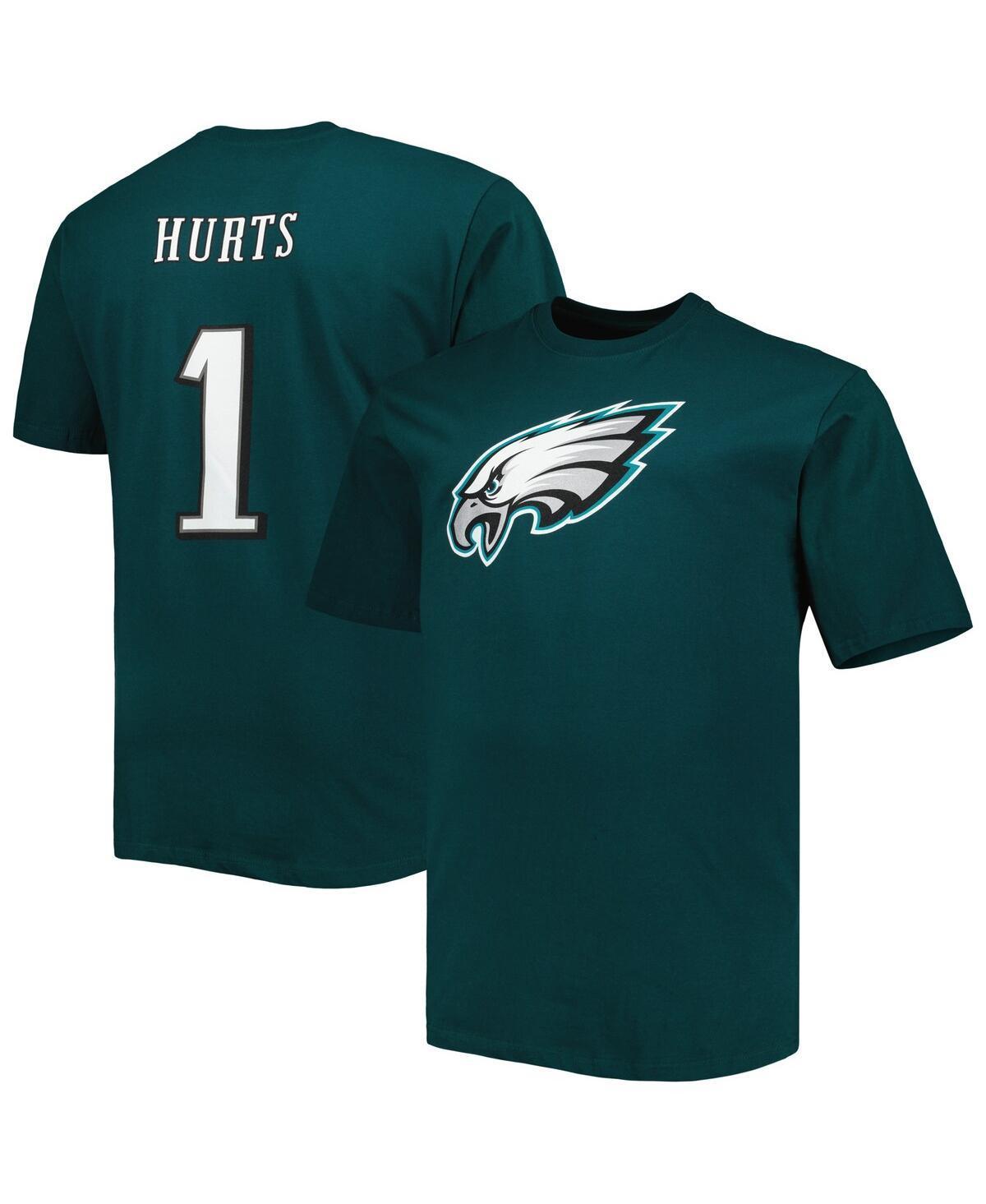 Mens Fanatics Jalen Hurts Midnight Green Philadelphia Eagles Big and Tall Player Name and Number T-shirt Product Image