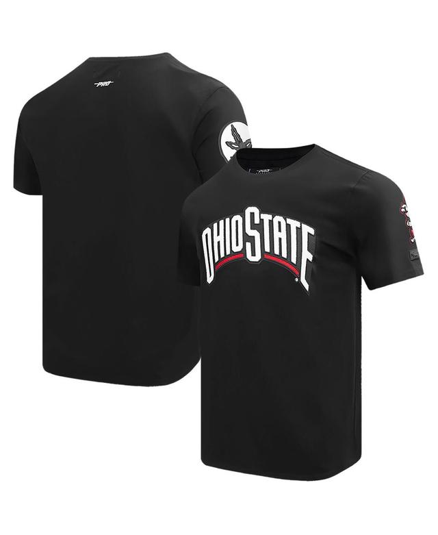 Mens Pro Standard Black DistressedOhio State Buckeyes Classic T-shirt Product Image