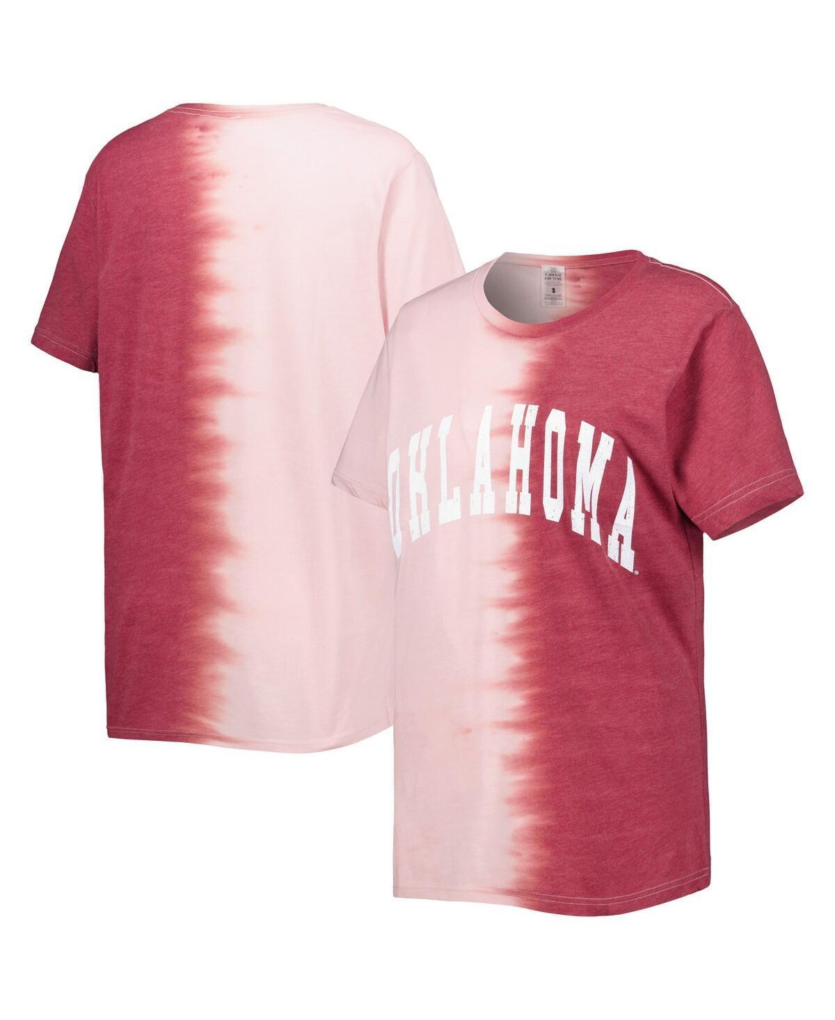 Womens Gameday Couture Crimson Oklahoma Sooners Find Your Groove Split-Dye T-Shirt Product Image