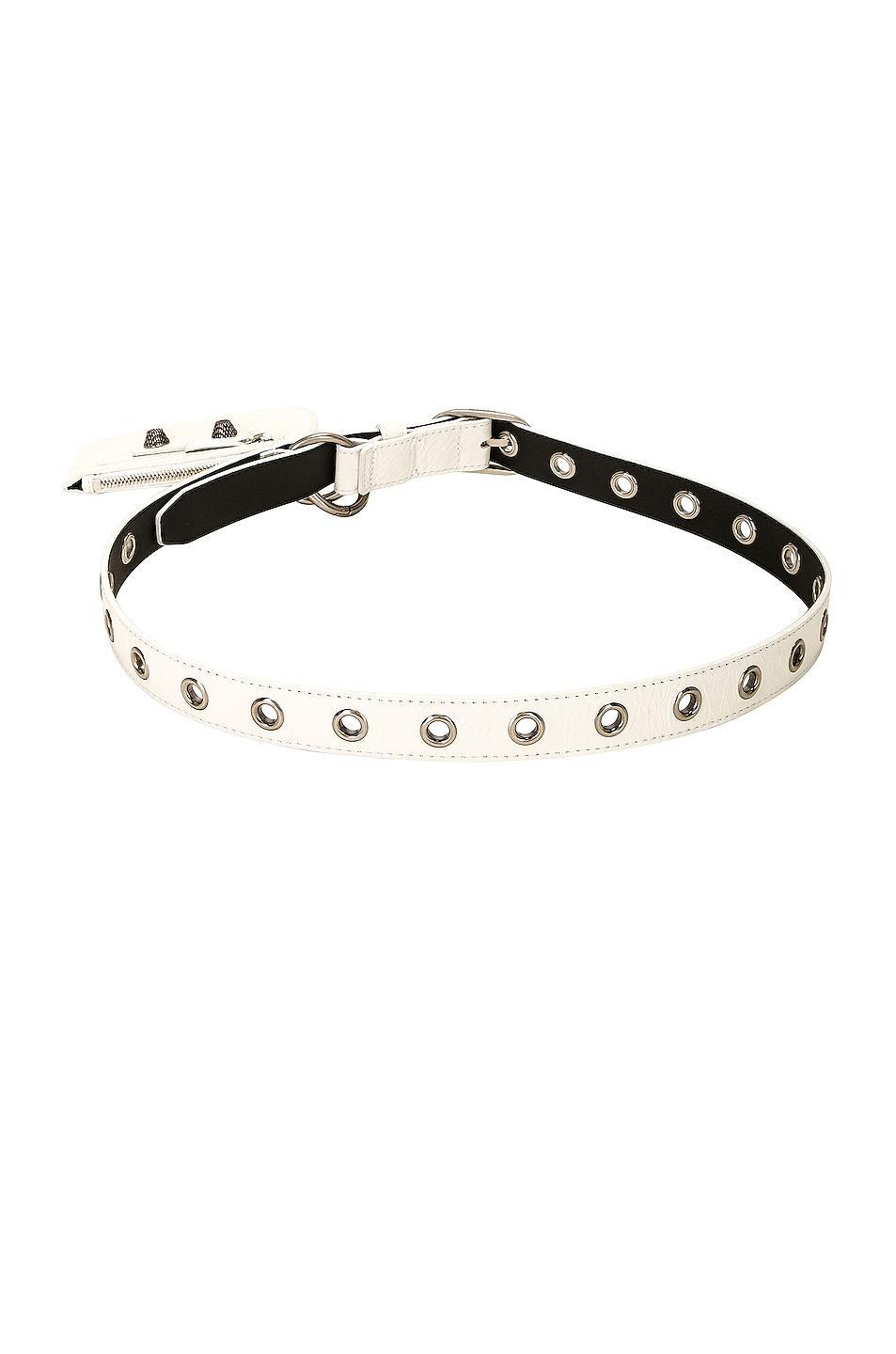 Balenciaga Le Cagole Charm Belt in White Product Image