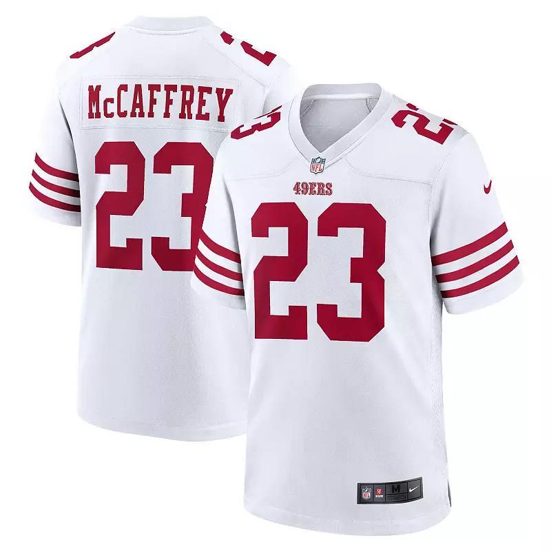 Mens Nike Christian McCaffrey White San Francisco 49ers Game Player Jersey - White Product Image