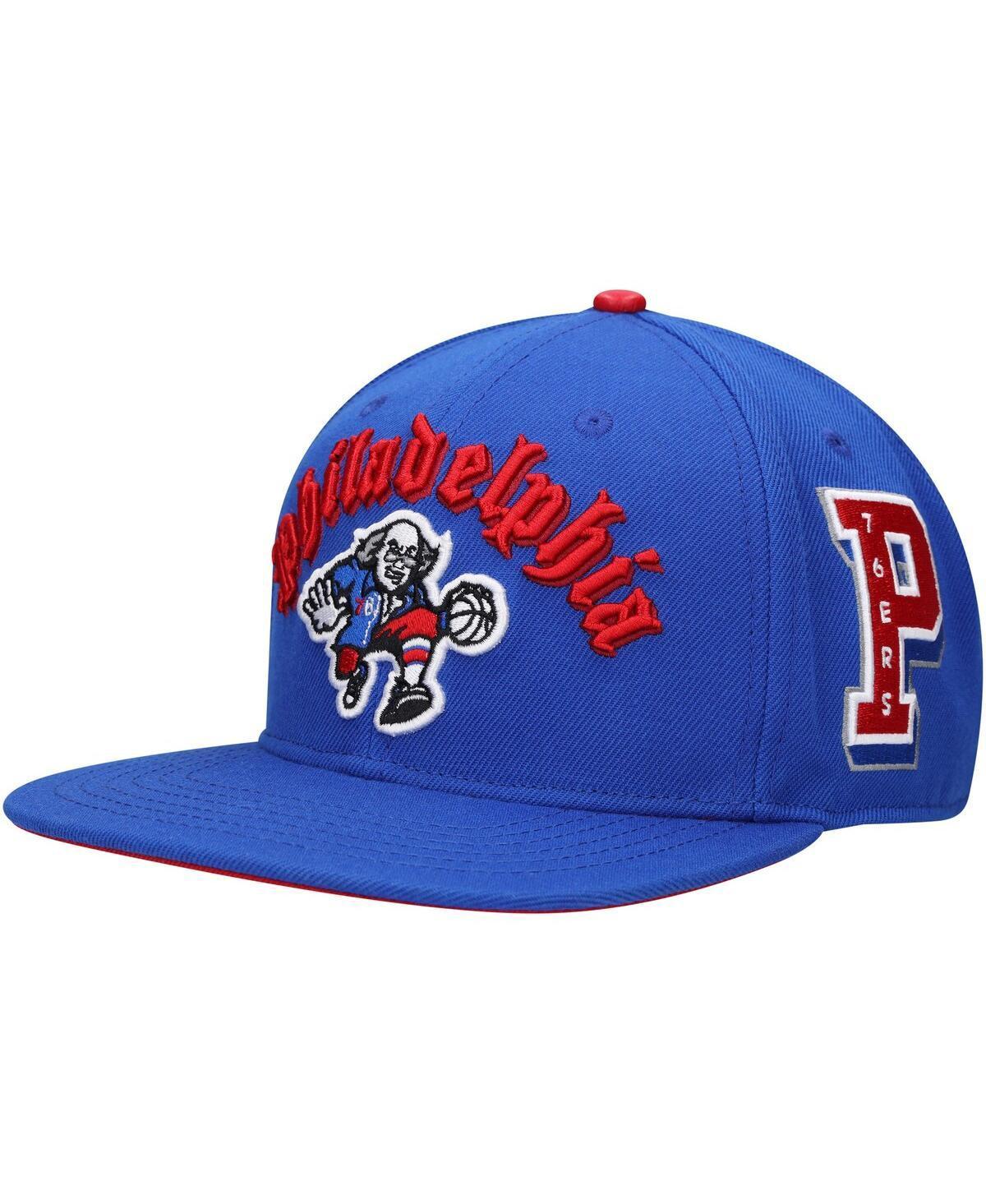 Mens Pro Standard Royal Philadelphia 76ers Old English Snapback Hat Product Image