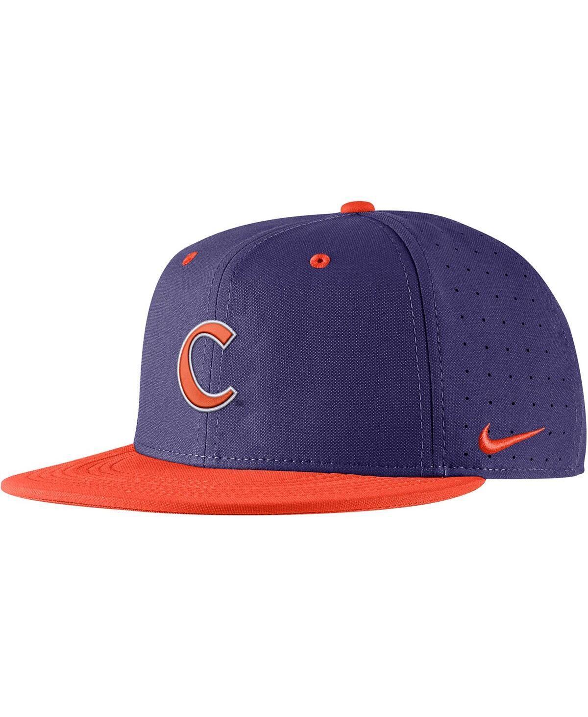 NIKE Purple Clemson Tigers Aero True Baseball Performance Fitted Hat Product Image