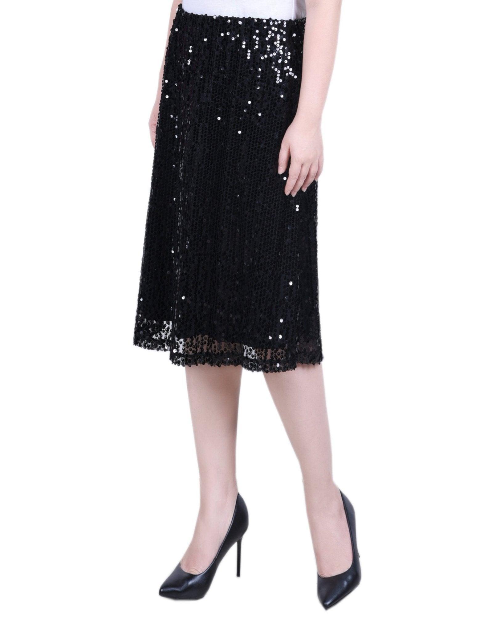 Knee Length Sequined Skirt - Petite product image